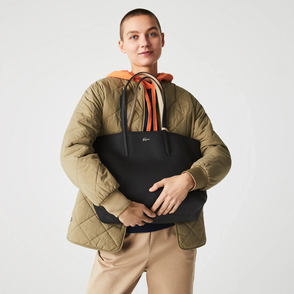 Lacoste Women's Anna Large Reversible Tote Bag Black/Blue