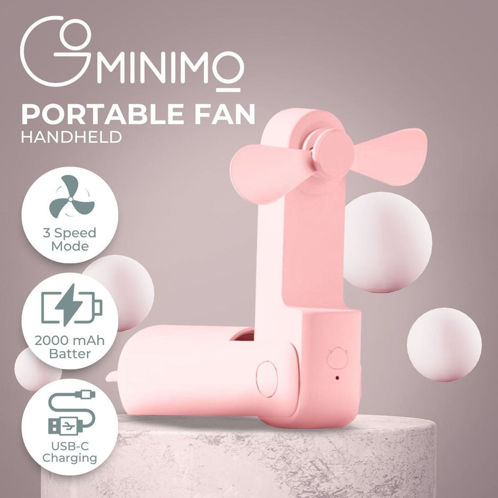 Cut Handheld Fan, Portable With Built-in Power Bank