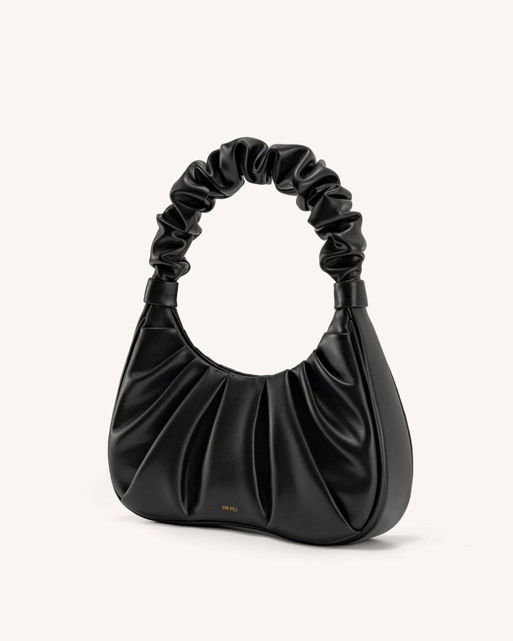 JW pei Gabbi Ruched Hobo Handbag - Black