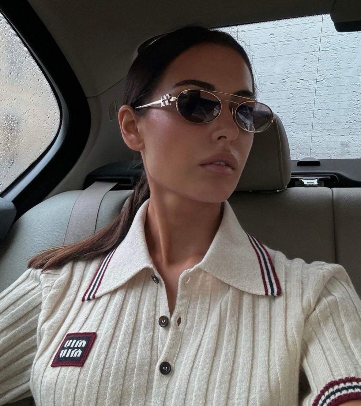 Miu miu metal frame glasses