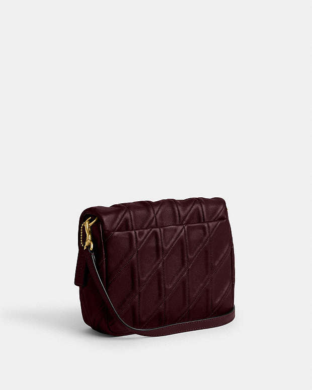 Times Square Tabby 20 Shoulder Bag With Quilting ( burgundy)
