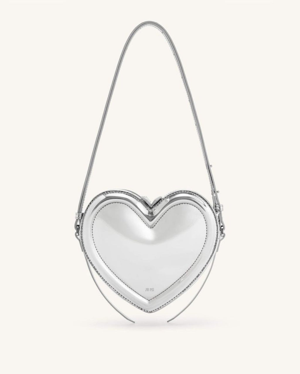 Arlene Heart Shaped Bag - silver