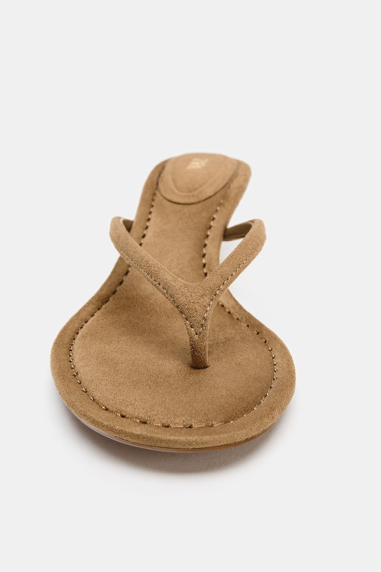ZARA SUEDE-EFFECT HEELED SANDALS