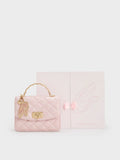 Cressida Quilted Top Handle Bag With Bag Charms