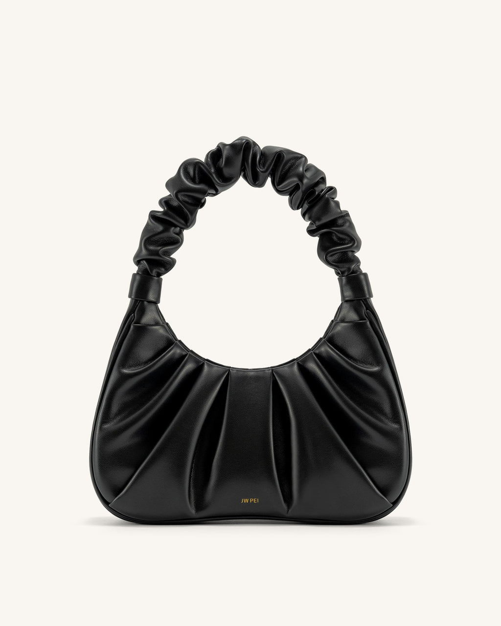 JW pei Gabbi Ruched Hobo Handbag - Black