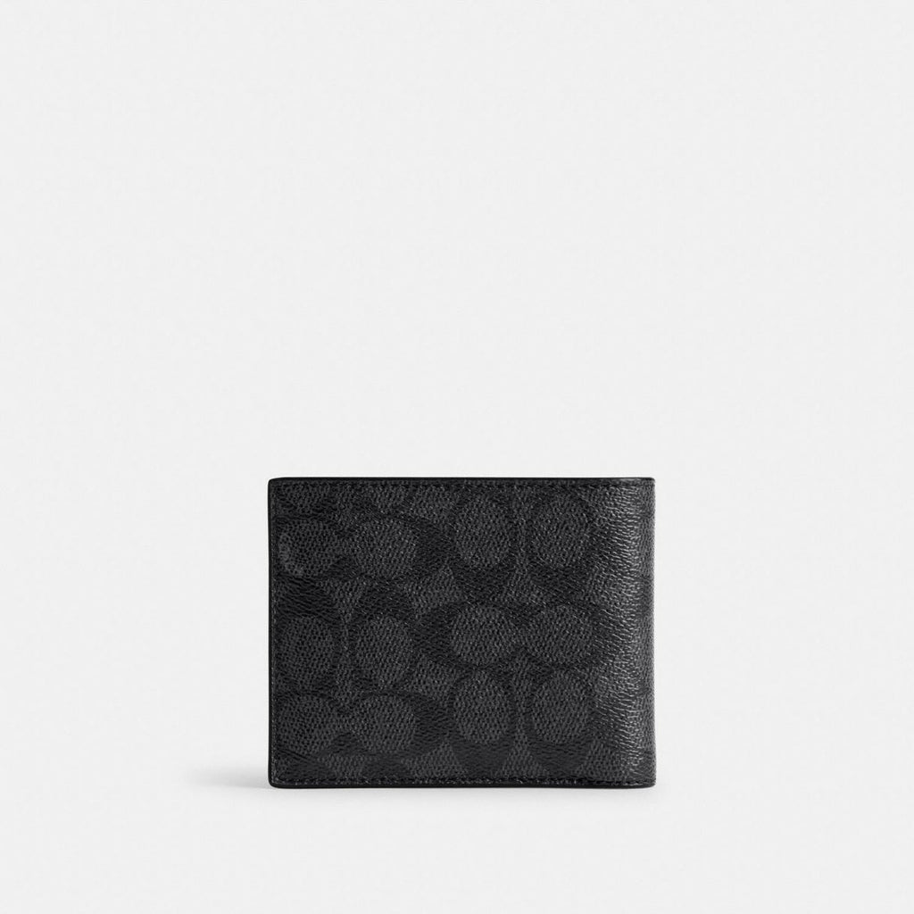 Men’s Wallet In Signature Canvas With Coach Graphic