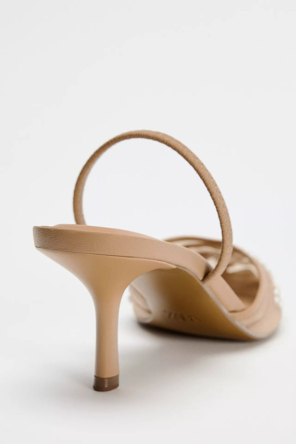 ZARA EMBROIDERED MESH SLINGBACK SHOES