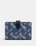 Coach Medium Corner Zip Wallet With Horse And Carriage Print