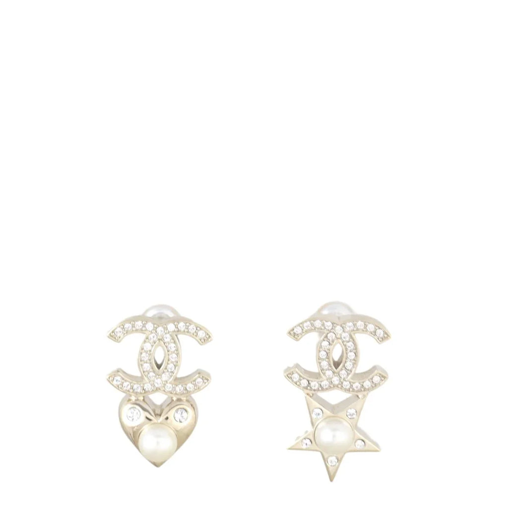 Vintage Chanel star & heart studs