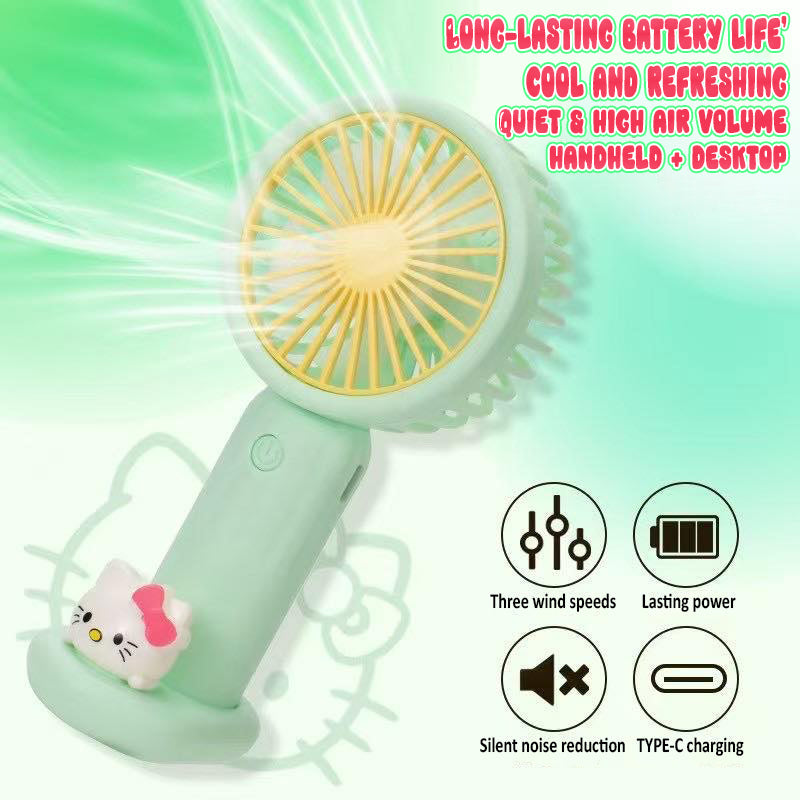 Handy & Rechargeable Mini Anime Cartoon Doll Fan