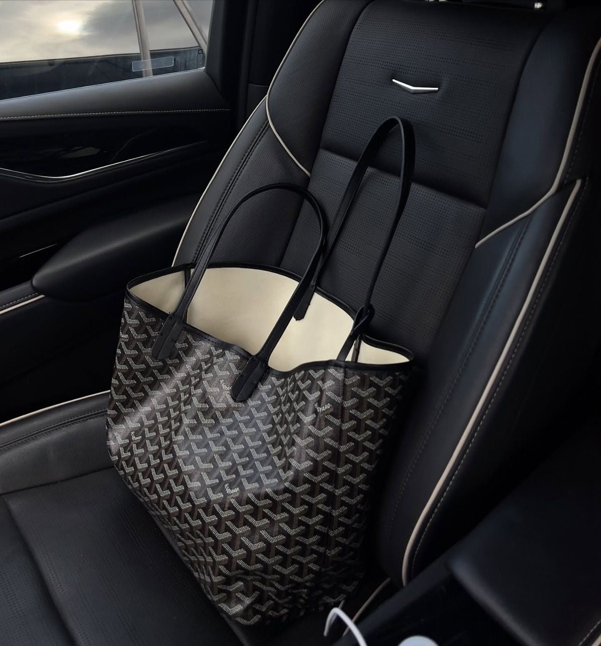 Goyard medium tote black