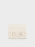 Sloane Chain-Handle Wallet - Cream