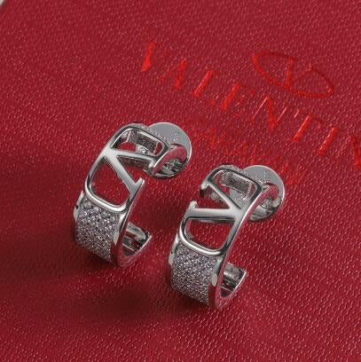 Valentino Garavani VLogo Signature Hoop earrings silver