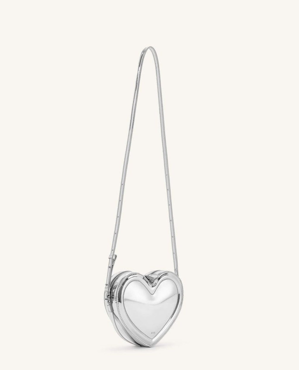 Arlene Heart Shaped Bag - silver