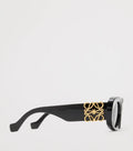LOEWE
Black Bevelled Oval Sunglasses