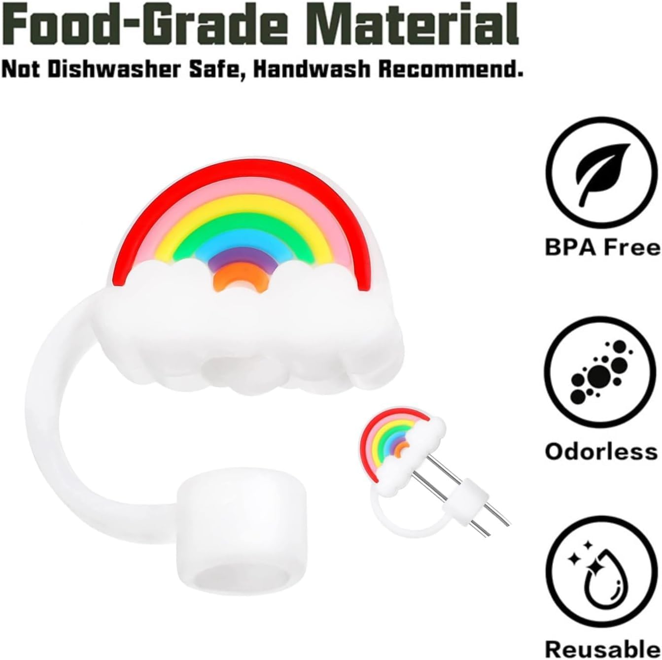 Rainbow Clouds Straw Topper