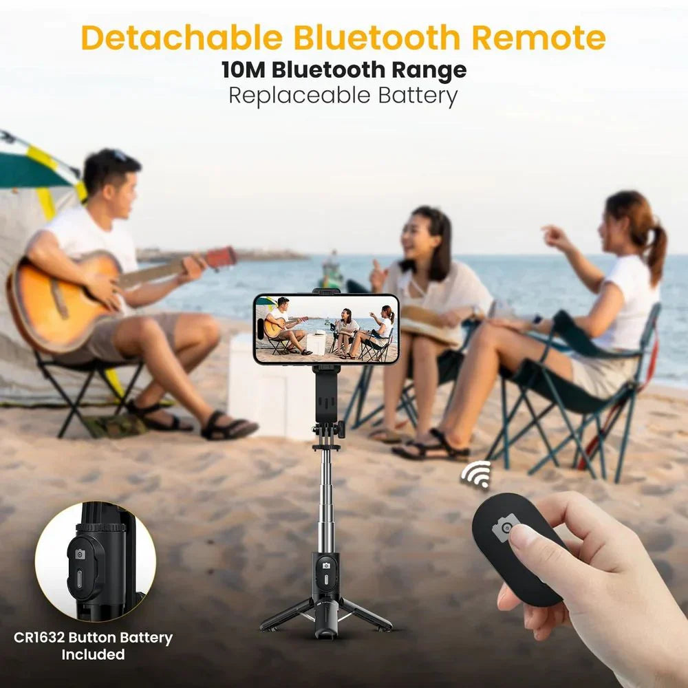 3 IN1 Pocket Size Selfie Stick with light