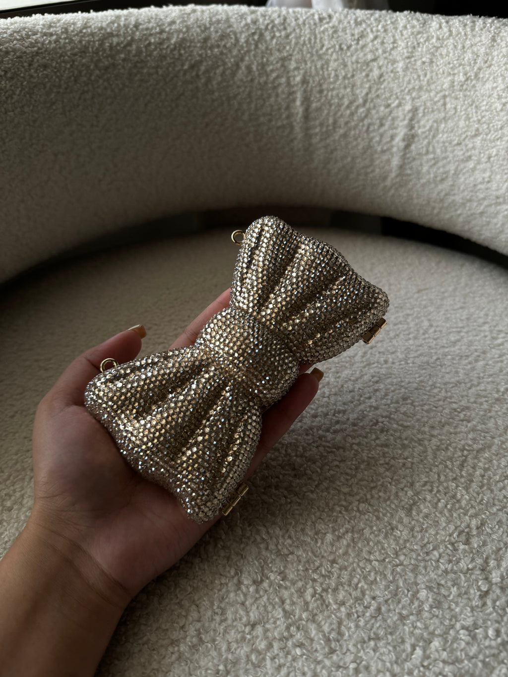 Rhinestone Bow gold