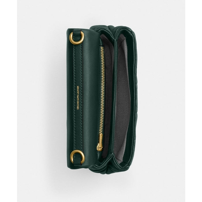Times Square Tabby 20 Shoulder Bag With Quilting ( Green )