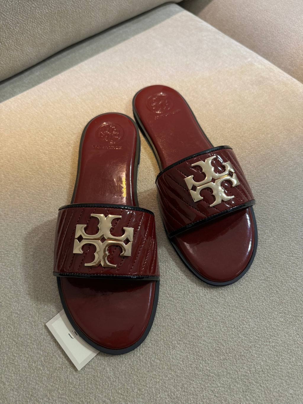 Tory Burch slides Burgundy