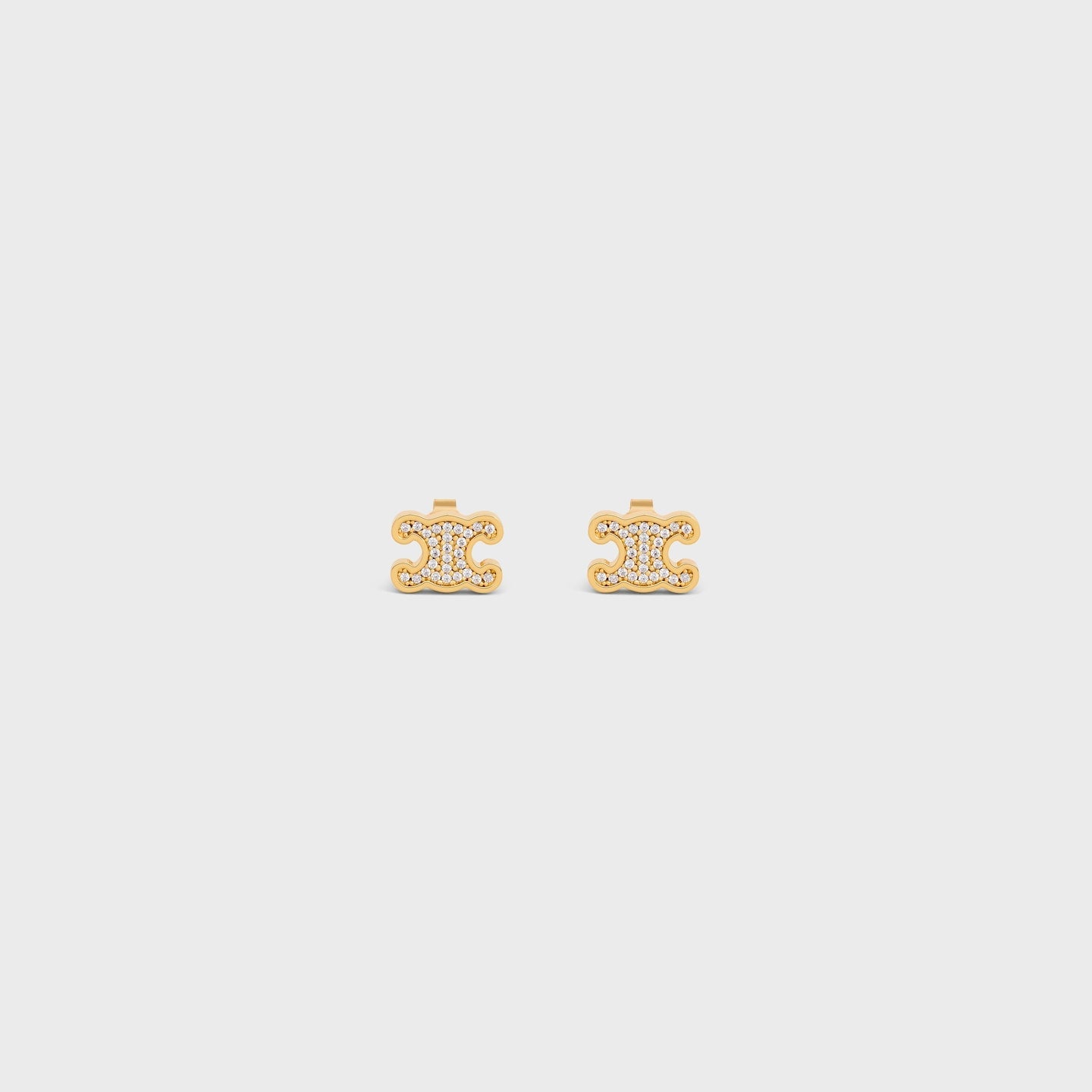 TRIOMPHE RHINESTONE STUDS IN STRASS AND BRASS WITH GOLD FINISH