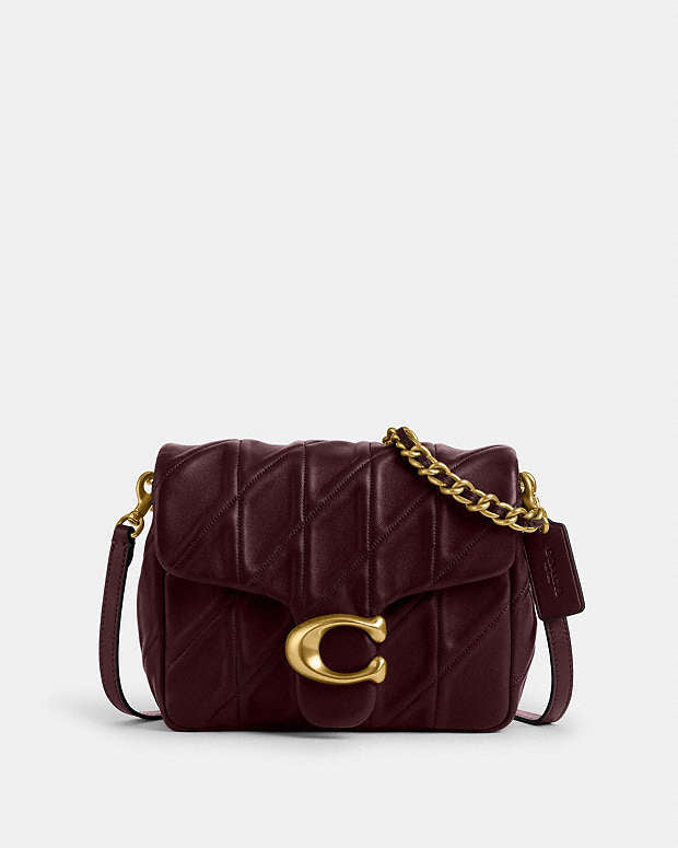 Times Square Tabby 20 Shoulder Bag With Quilting ( burgundy)