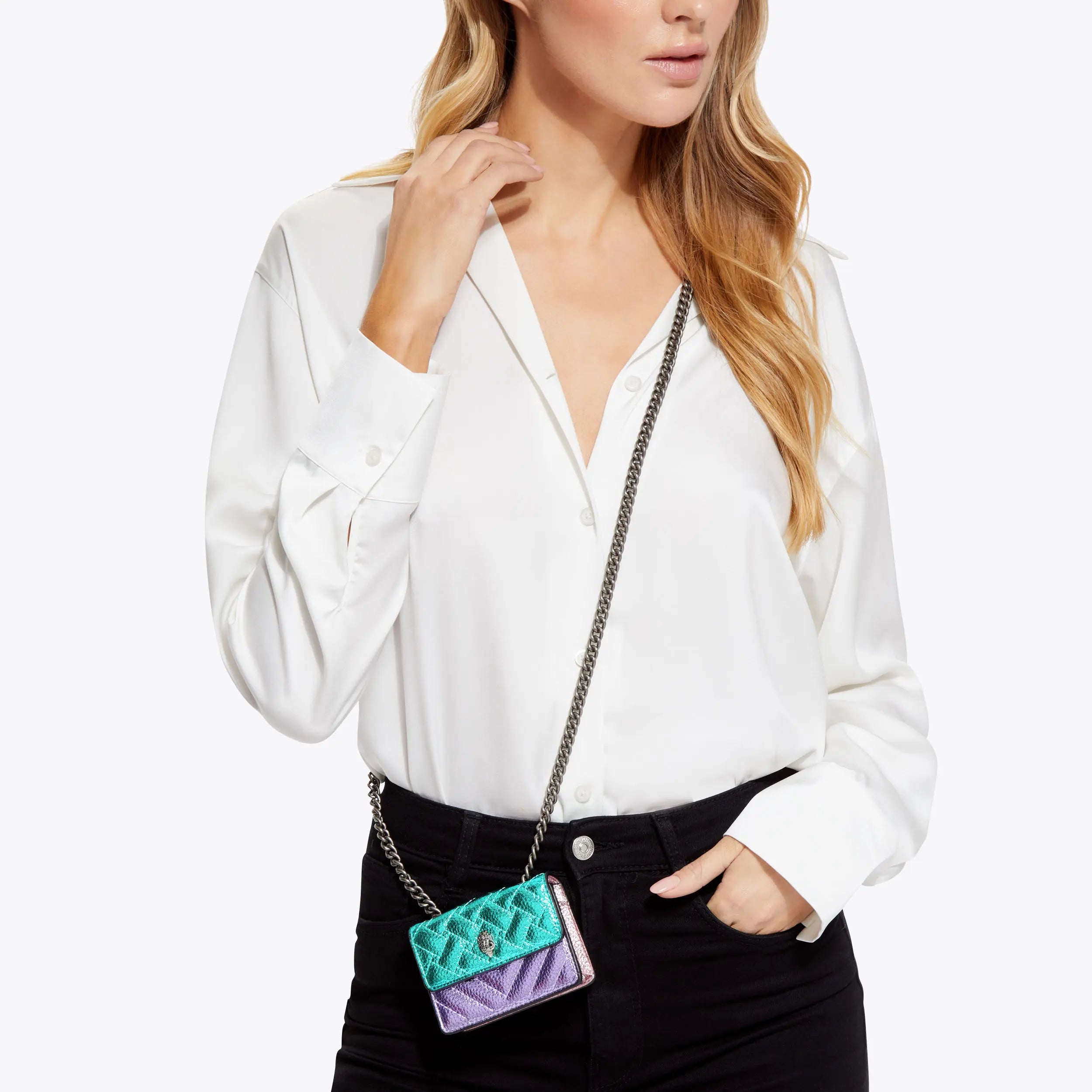 Kurt Geiger London Kensington metallic wallet