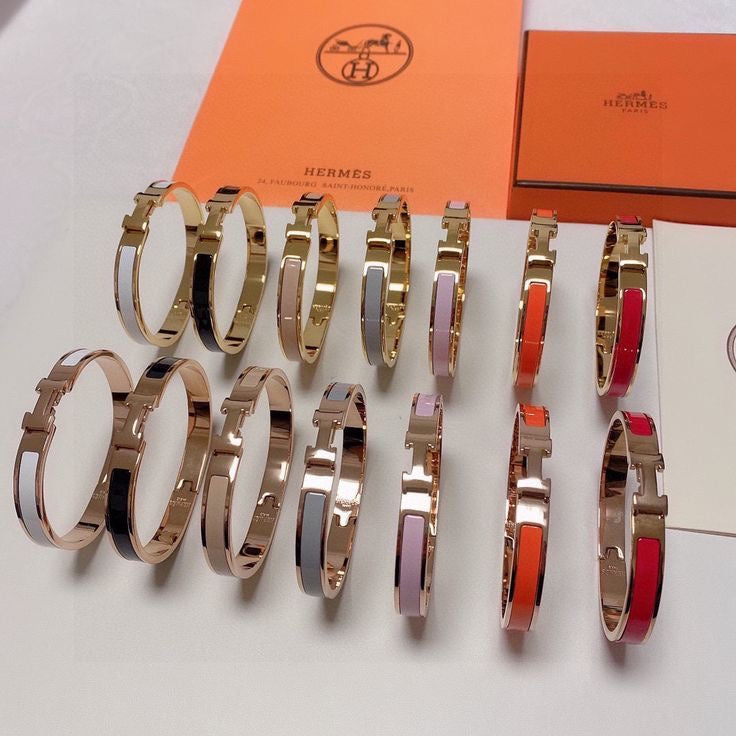 Hermes cuff silver hardware ( thin )