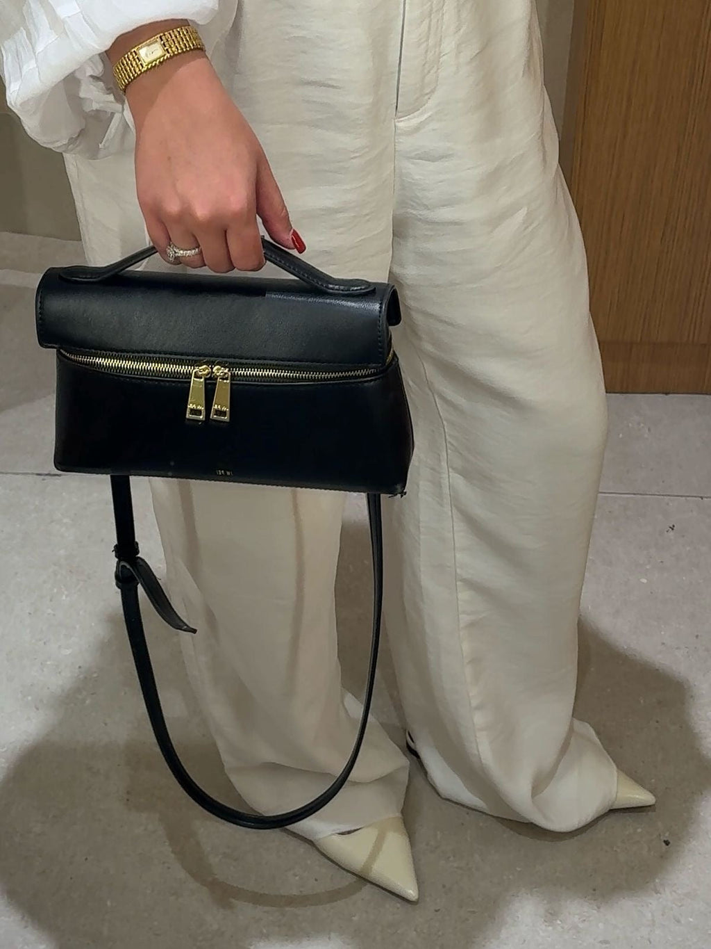 Thea Top Handle Bag - Black