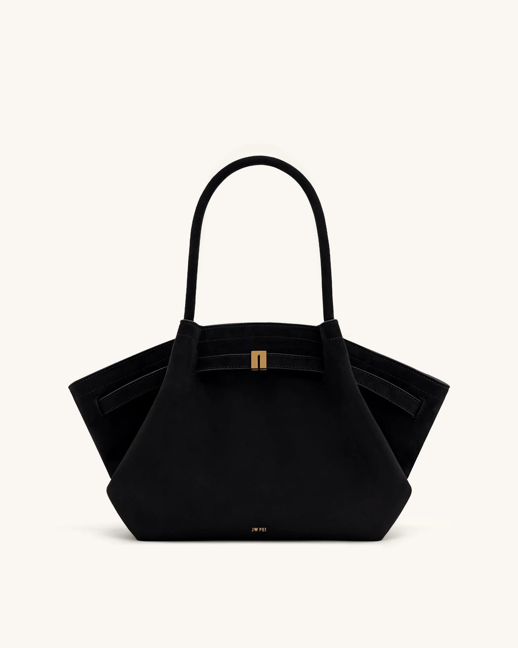 JW PEI Hana Medium Faux Suede Tote Bag - BLack