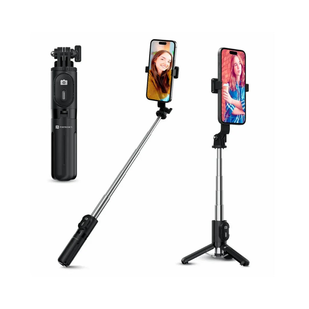 3 IN1 Pocket Size Selfie Stick with light