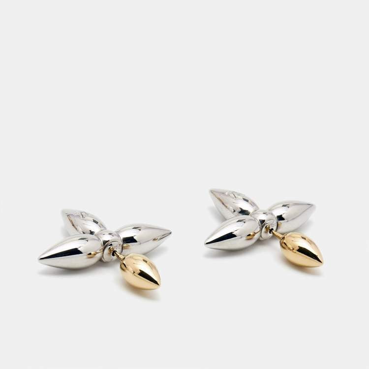 Louis Vuitton Louisette Macro Two Tone Earrings
