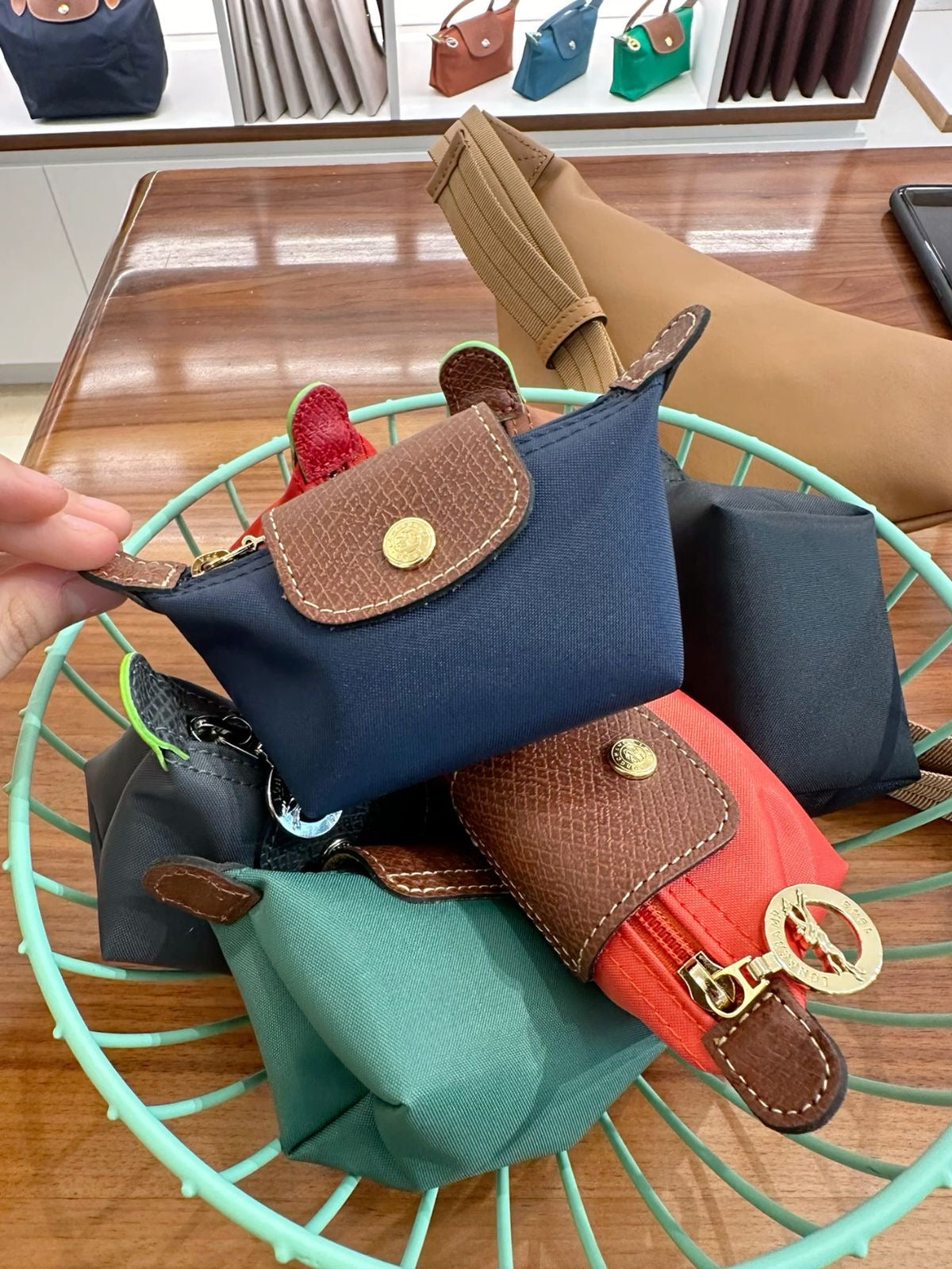Long Champ bag charm / AirPods holder