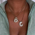 Bubble necklace & chain silver