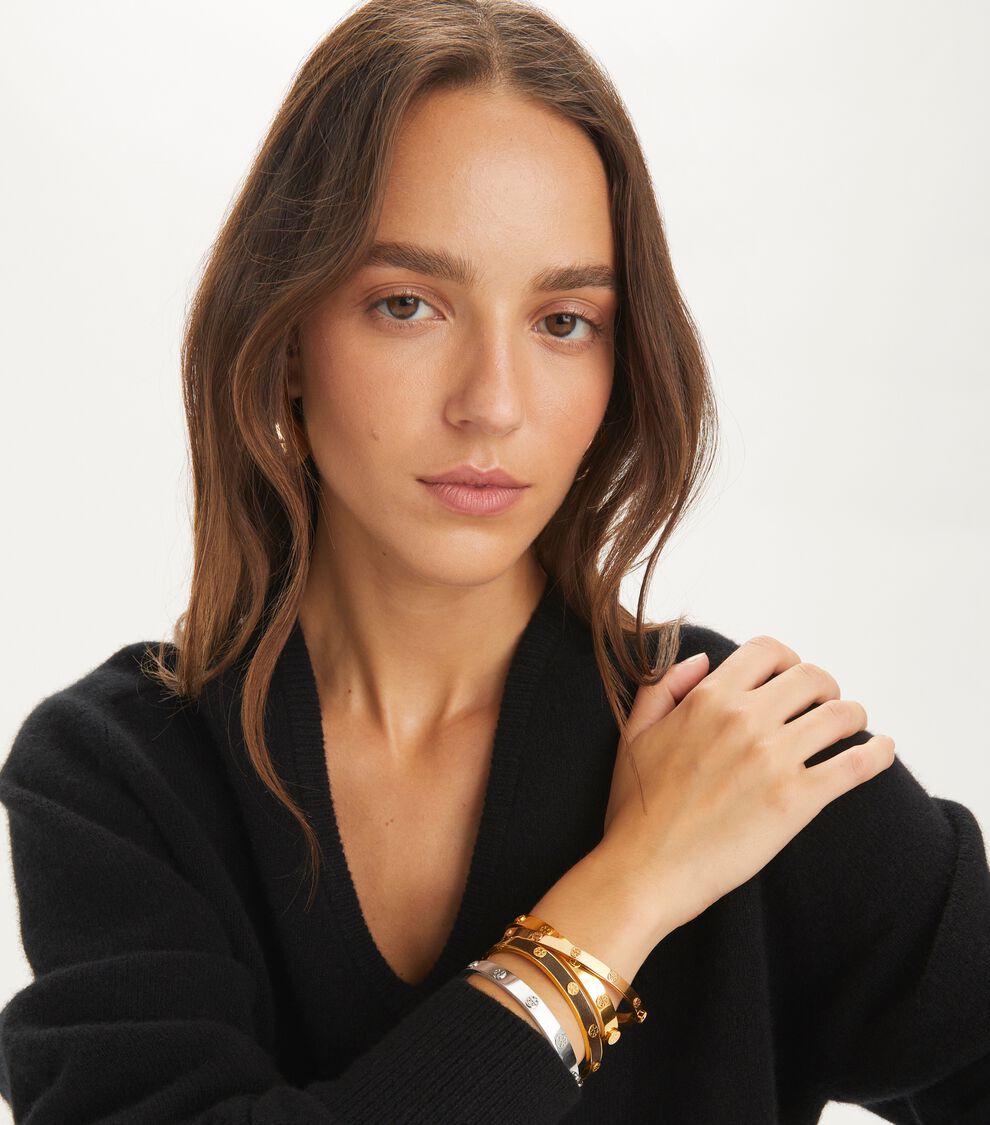TORY BURCH THIN ICON HINGE BRACELET