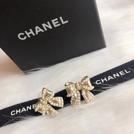 Chanel Vintage bow studs