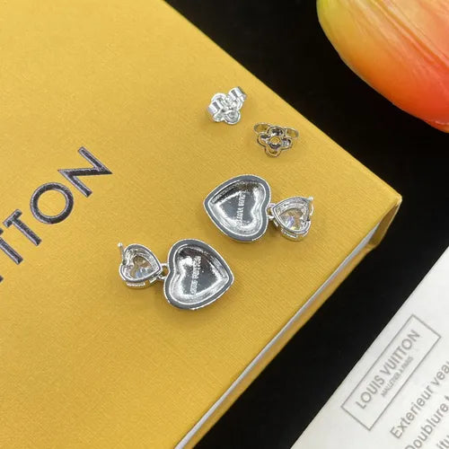LV heart earrings
