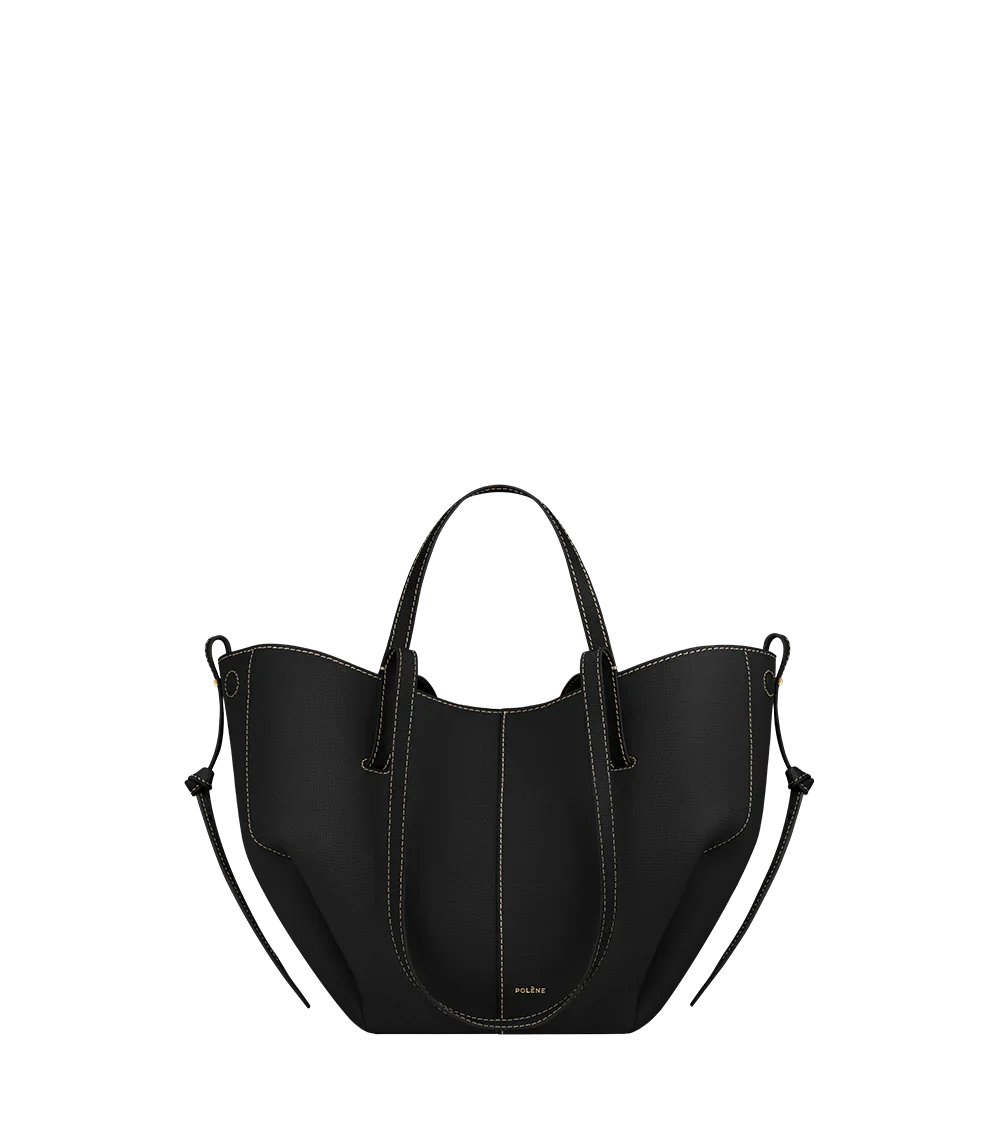Cyme Mini
EDITION TEXTURED BLACK WITH ECRU STITCHING