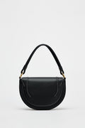 ZARA CANVAS STITCHED CROSSBODY BAG  Black