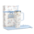 The Stanley X LoveShackFancy Holiday Quencher | 40 OZ Rose Beaux Blue